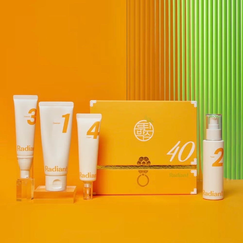 Cellmula Radiant K Beauty Skincare Set- cleanser, toner, essence, cream